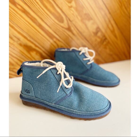 UGG Neumel Natural Boot in Blue Denim - Picture 8 of 8